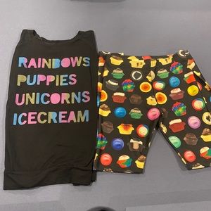 TEREZ SILKY CUPCAKE LEGGINGS and ROCK CANDY SUPERSOFT LONG SLEEVE SHIRT